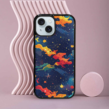 iPhone 15 Case — Cosmic Camo Harmony, Custom Print Case Cover