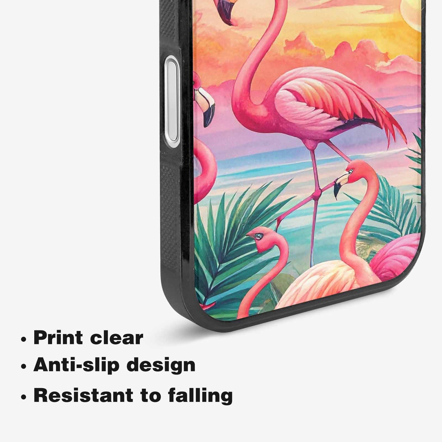 iPhone 16 Case — Flamingo Tropical Flamingo Tropical Pattern Hundreds, Custom Printed Phone Case