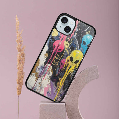 iPhone 15 Plus Case — Aliens Marblemelting Aliens Pa Mif, Unique Phone Case Design