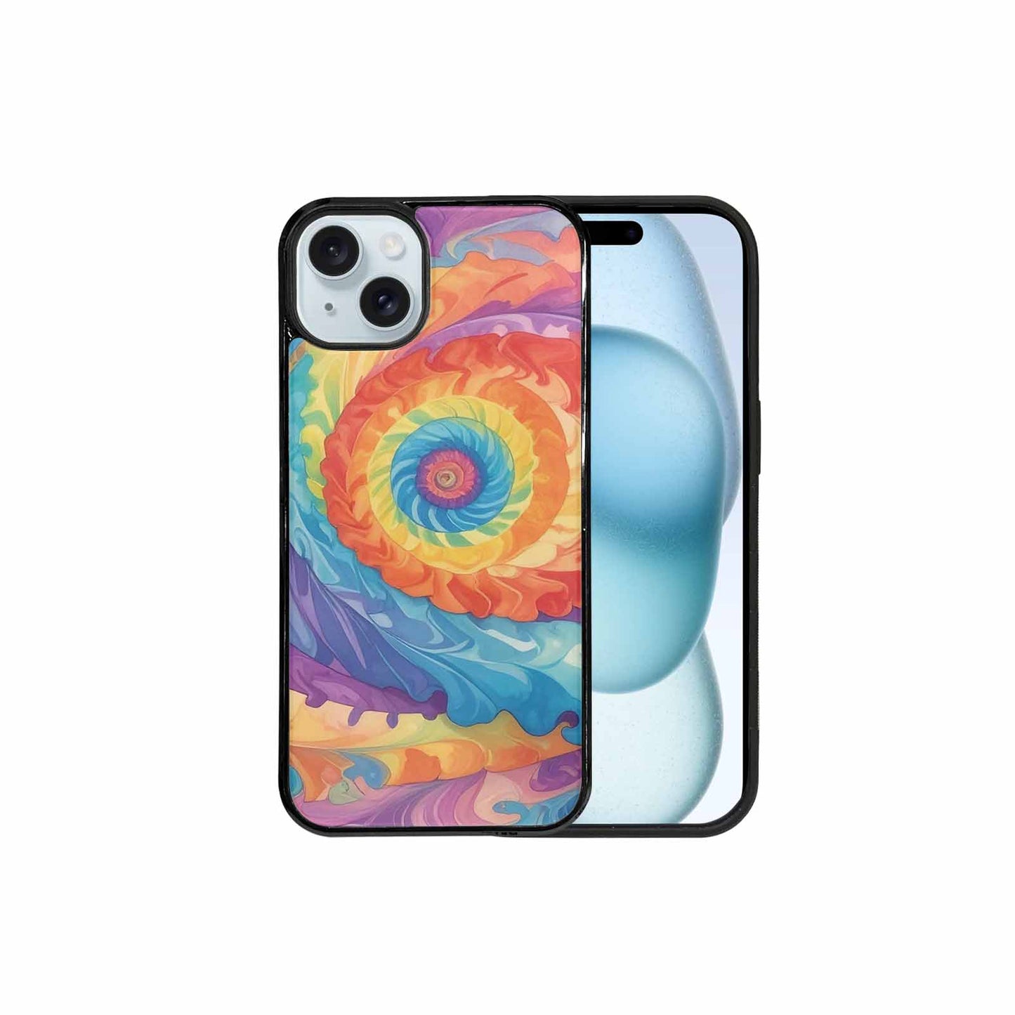 iPhone 15 Plus Case — Tie Dye Swirls Tie Dye Swirls, Custom Designed Case Cover