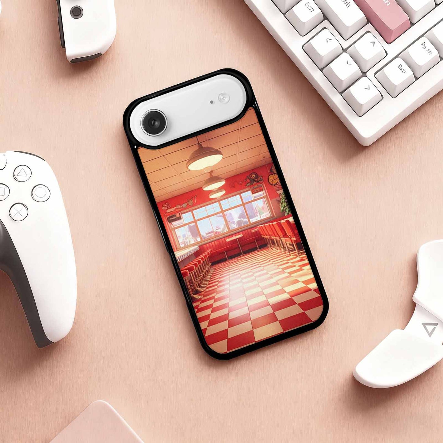 iPhone 17 Air Case — Diner Cartoon Art Pattern Retro Vintage, Custom Printed Phone Case