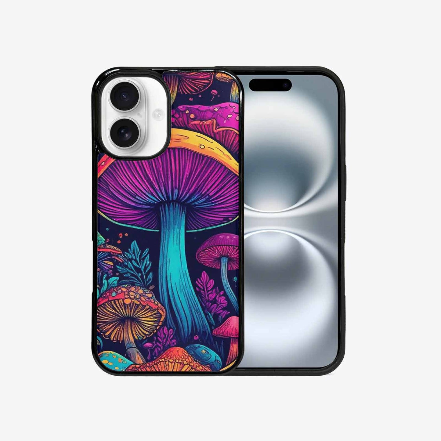 iPhone 16 Case — Psychedelic Mushroom Custom Personalized Phone Cover, Custom Print Case Cover