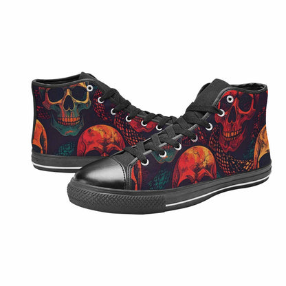 MEN'S Snake Skulls Print High Top Canvas Grunge Shoes