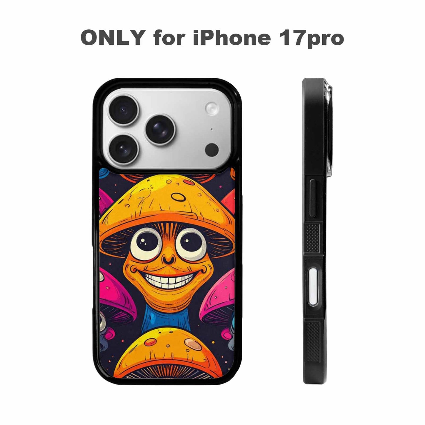 iPhone 17 Pro Case — Retro Mushroom Cartoon Art Pattern Retro, Custom Designed Case Cover