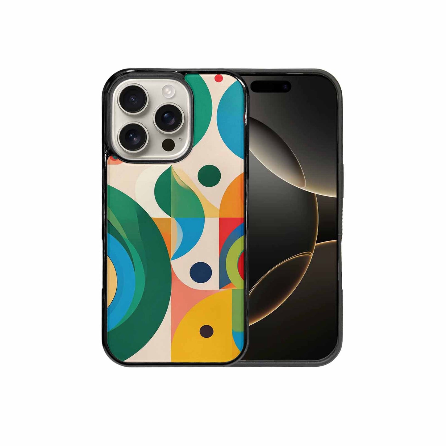 iPhone 16 Pro Case — 1960s Mod Cartoon Art Pattern, Custom Art Phone Cover
