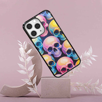 iPhone 15 Pro Max Case — Dripping Candy Skulls Custom, Custom Printed Phone Case