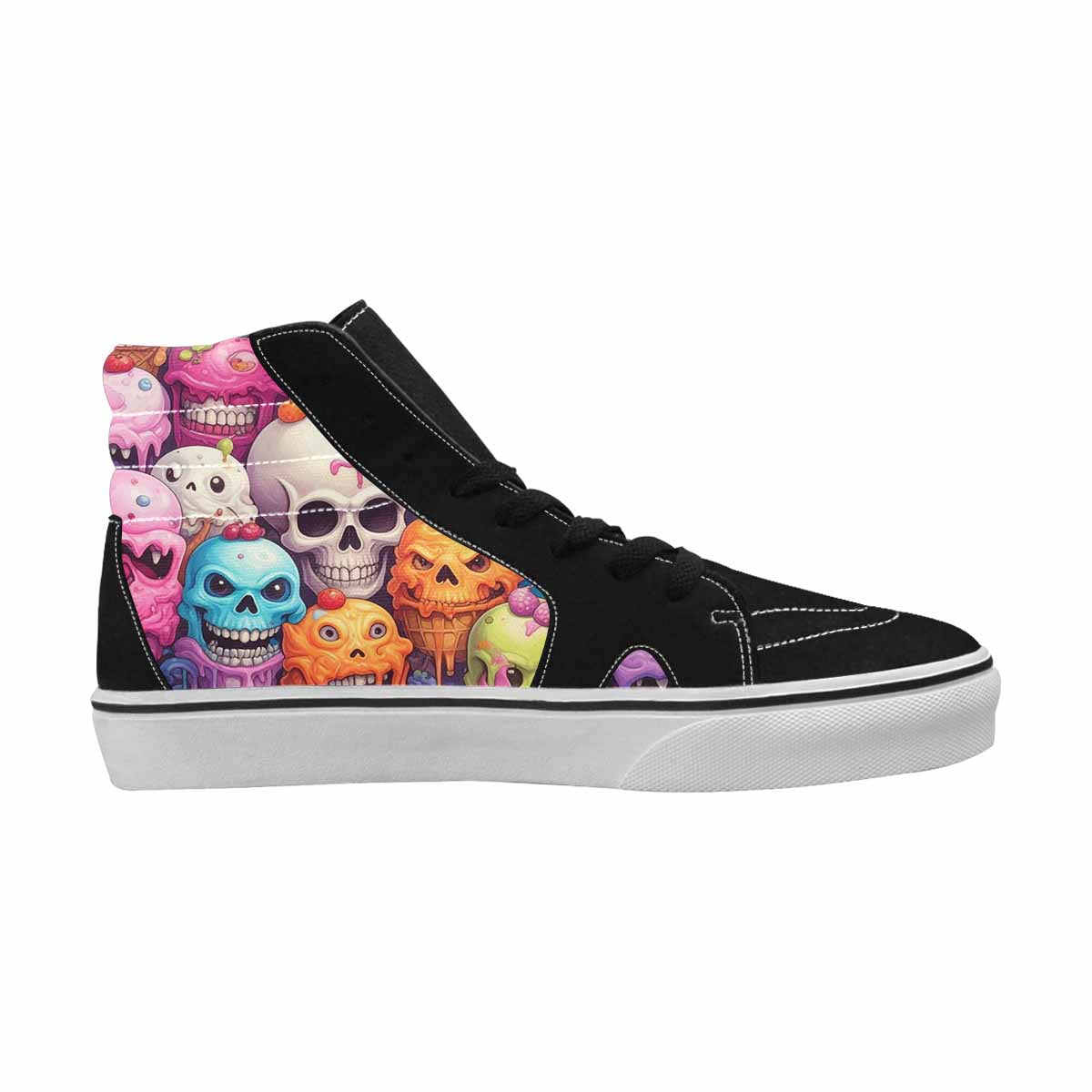 MEN'S Ice Cream Monsters  High Top Canvas Cottagecore Sneakers