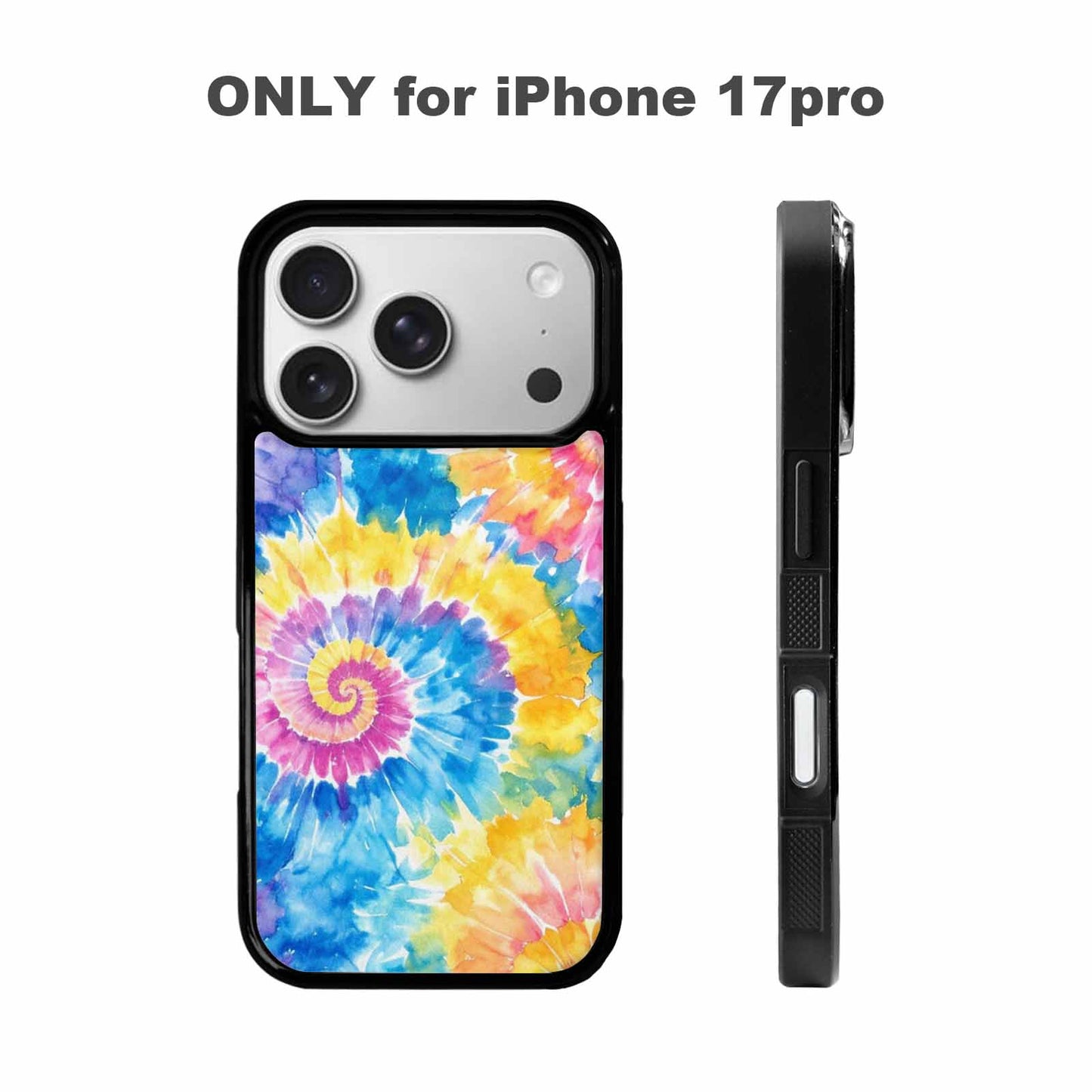 iPhone 17 Pro Case — Small Tie Dye Swirl Pattern Tie, Custom Phone Case