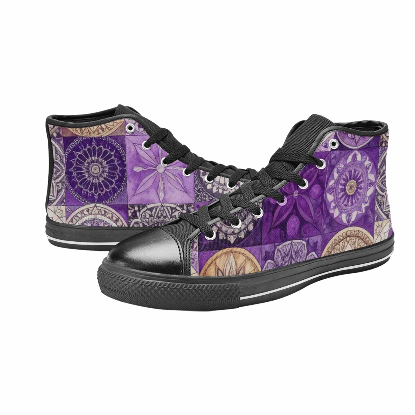 MEN'S Mandala High Top Canvas Aesthetic Custom Shoes