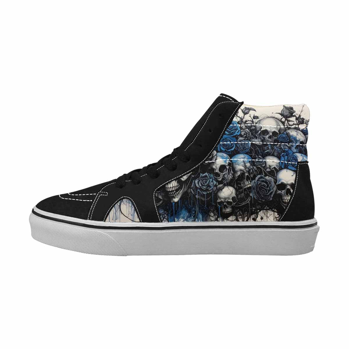 MEN'S Skull Roses High Top Canvas Aesthetic Custom Shoes