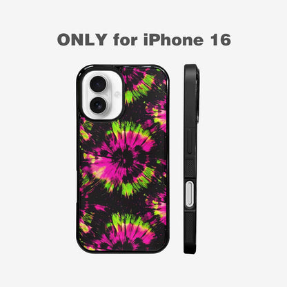 iPhone 16 Case — Acid Wash Tie Dye Neon, Custom Art Phone Cover