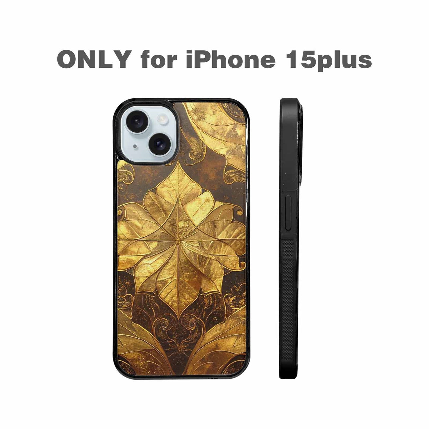 iPhone 15 Plus Case — Klimt Gold Leaf Artwork Pattern, Custom Print Case Cover