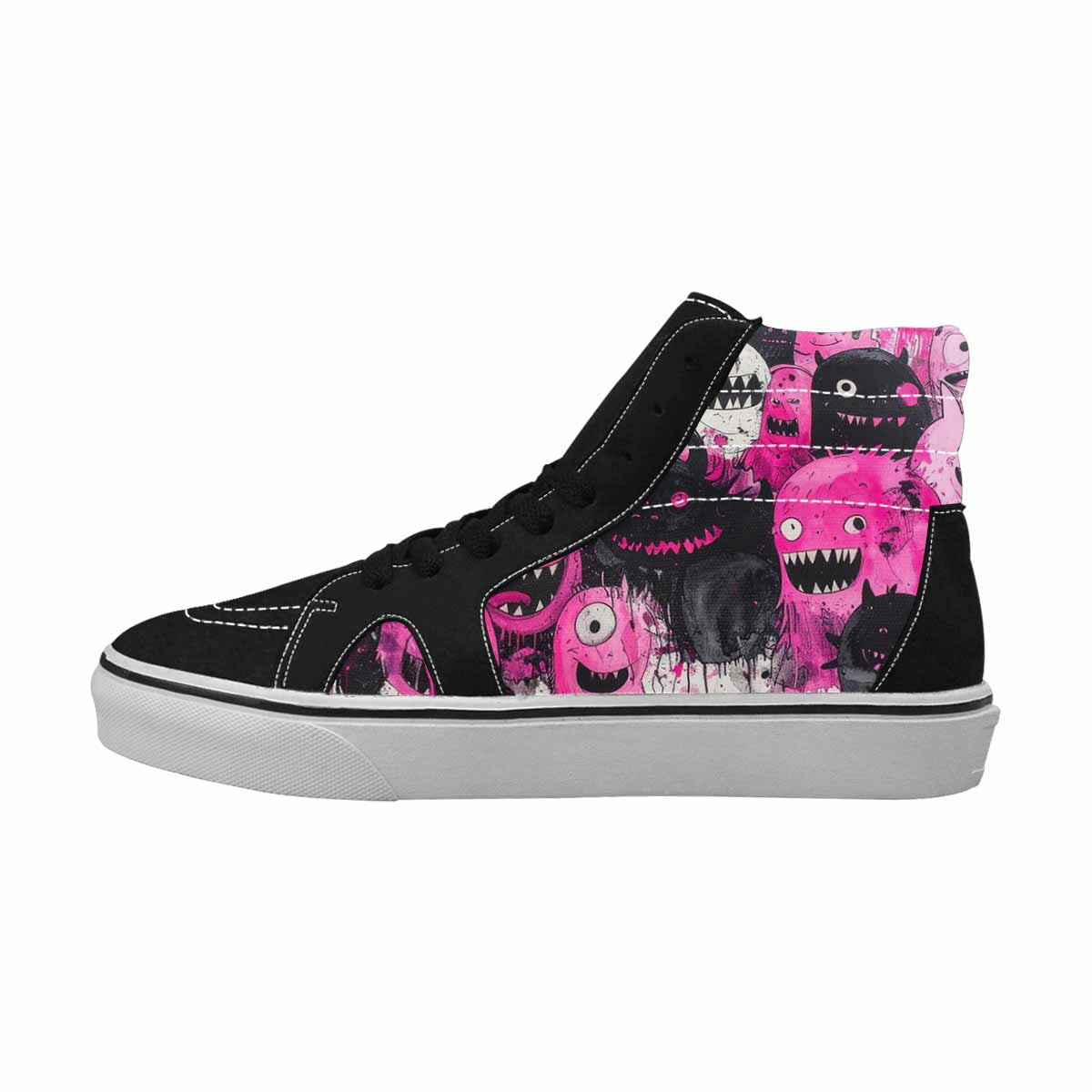 MEN'S Monsters (general) High Top Canvas Vivid Custom Sneakers