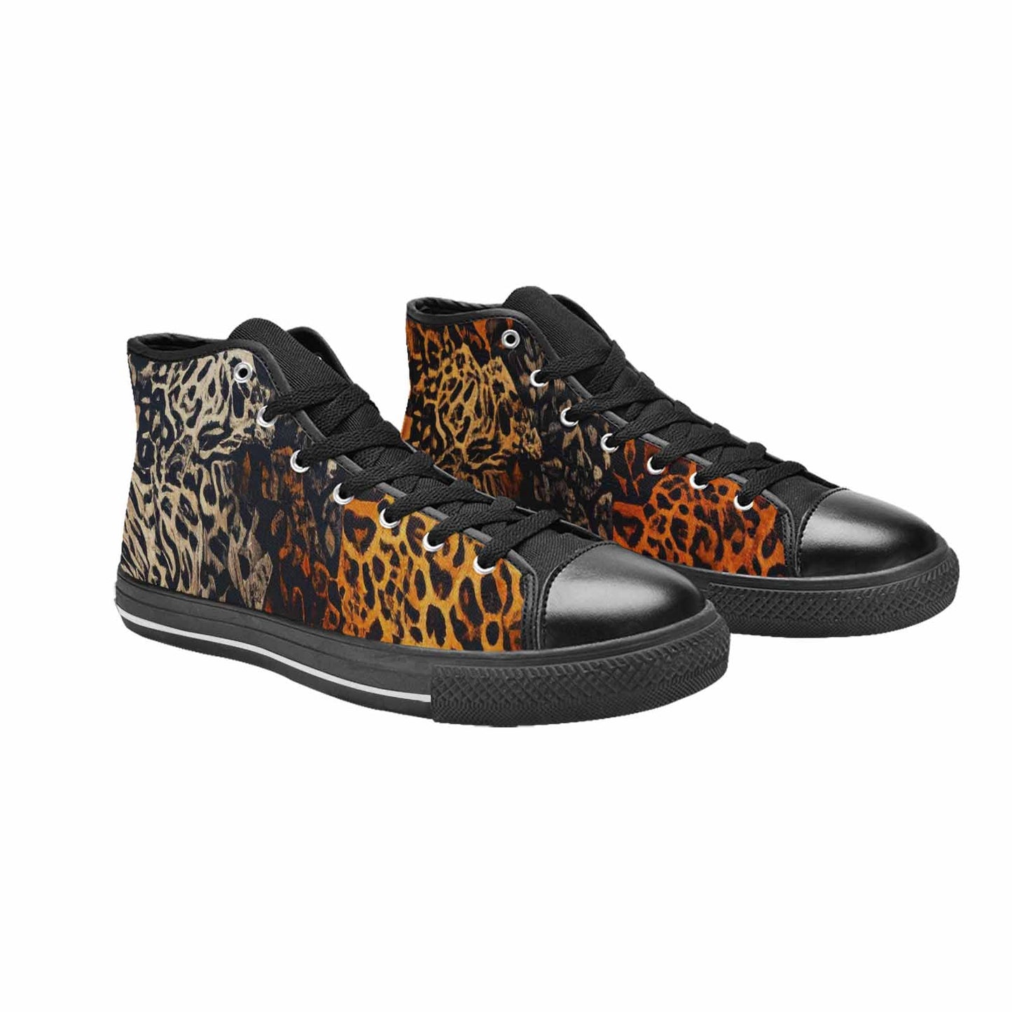 MEN'S Animal Print High Top Canvas Vibrant Chaos Shoes
