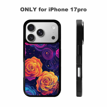 iPhone 17 Pro Case — Rose Galaxy Art Seamless Pattern Galaxy, Original Design Phone Case