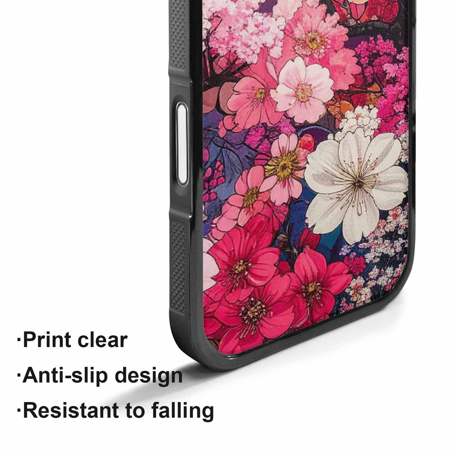 iPhone 17 Case — Cherry Blossom Branch Pattern Original Art, Customized Protective Case