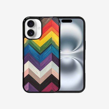 iPhone 16 Case — Progress Pride Flag Color Theme Small, Custom Printed Phone Case