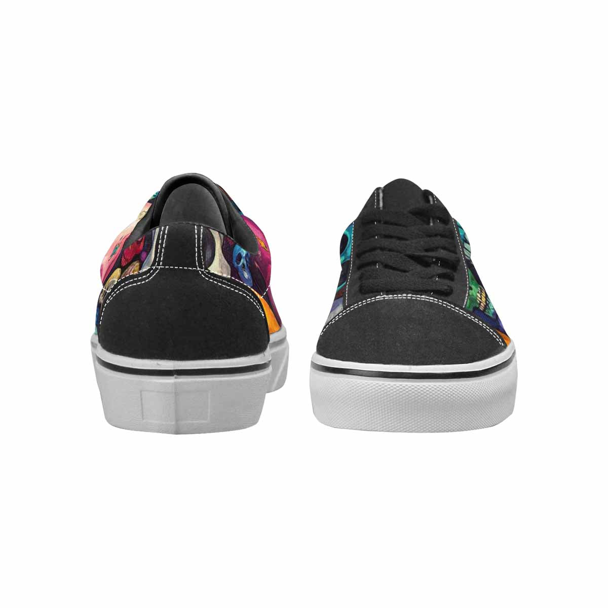 WOMEN'S Skulls (general) Skulls Lace-Up Canvas Dark Academia Custom Sneakers