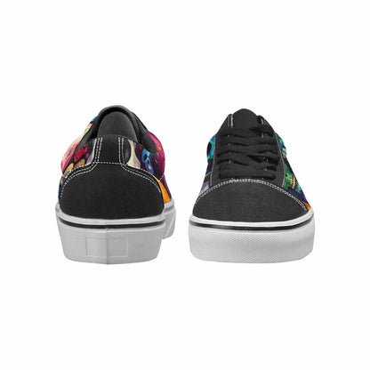 WOMEN'S Skulls (general) Skulls Lace-Up Canvas Dark Academia Custom Sneakers