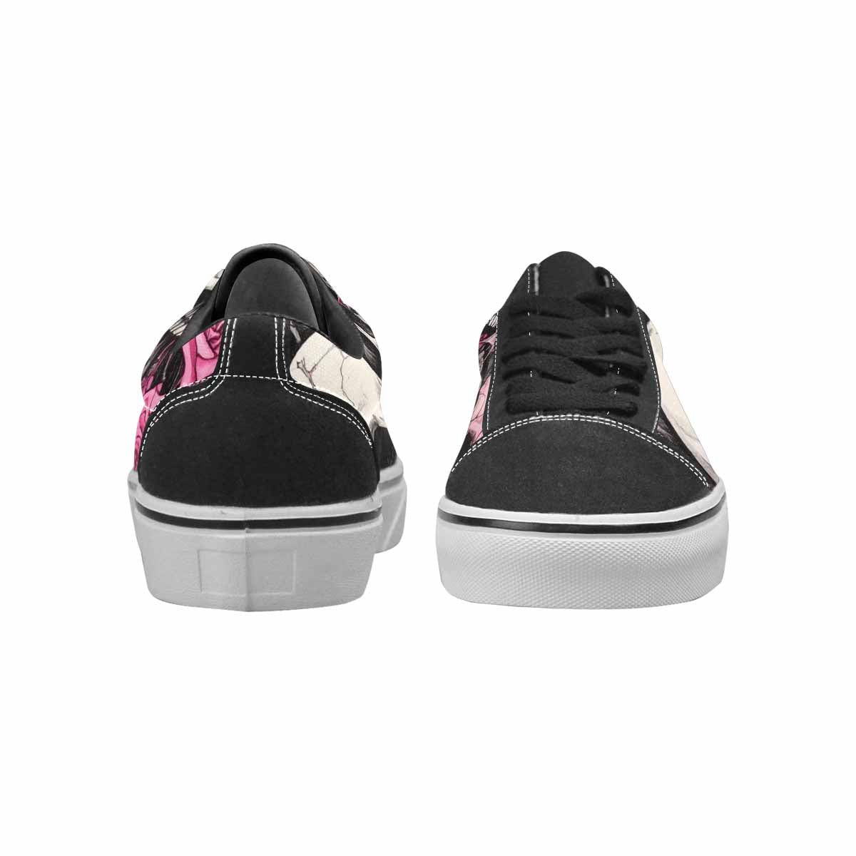 WOMEN'S Skull Roses Lace-Up Canvas Melting Art Sneakers
