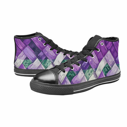 MEN'S Genderqueer Flag Color High Top Canvas Dreamcore Sneakers