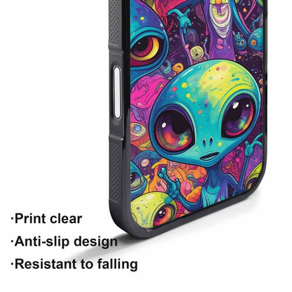 iPhone 17 Pro Case — Cartoon Alien Characters Alien Scifi, Unique Phone Case Design
