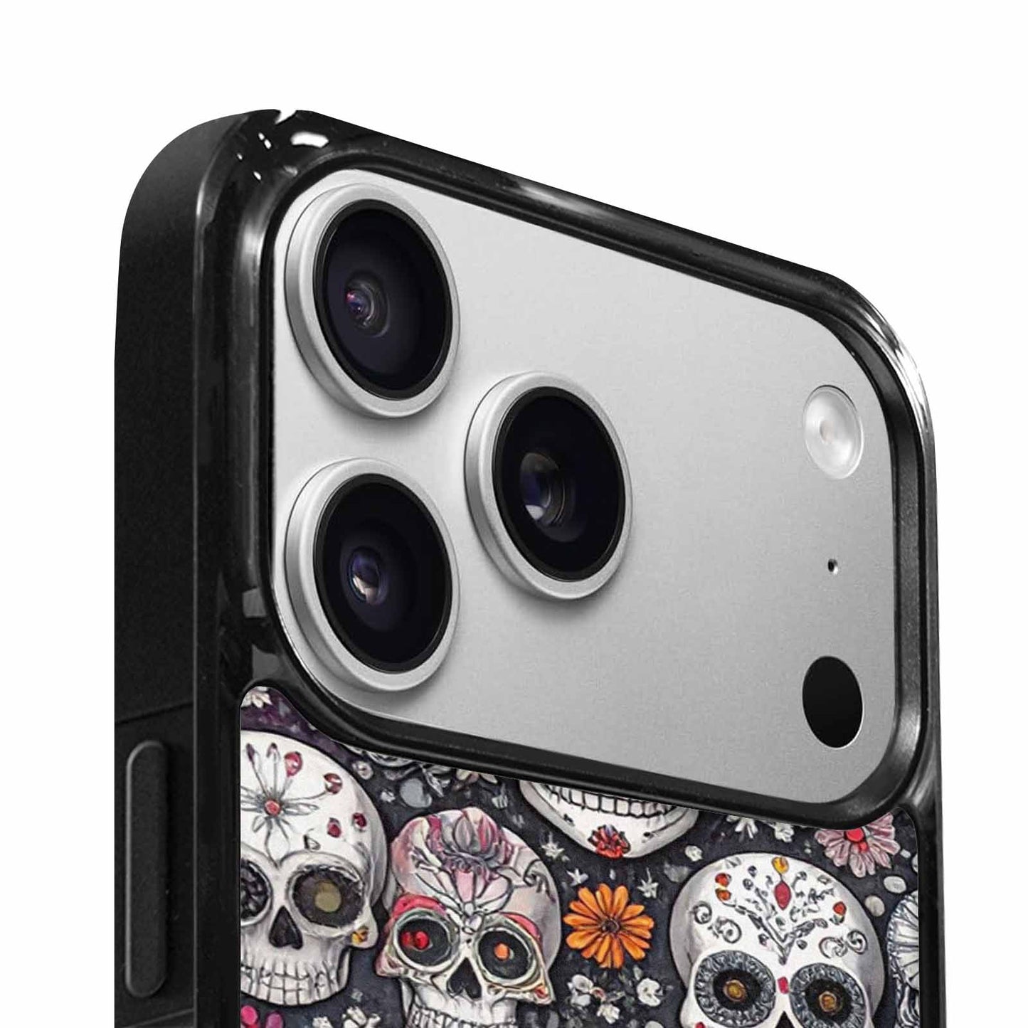 iPhone 17 Pro Max Case — Greyscale Black And White Gothic Skulls, Customized Protective Case