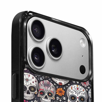 iPhone 17 Pro Max Case — Greyscale Black And White Gothic Skulls, Customized Protective Case