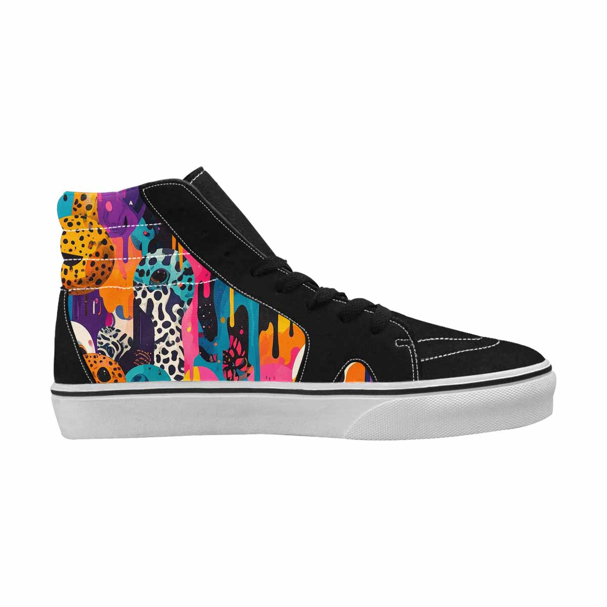 MEN'S Melting Aliens High Top Canvas Melting Art Sneakers