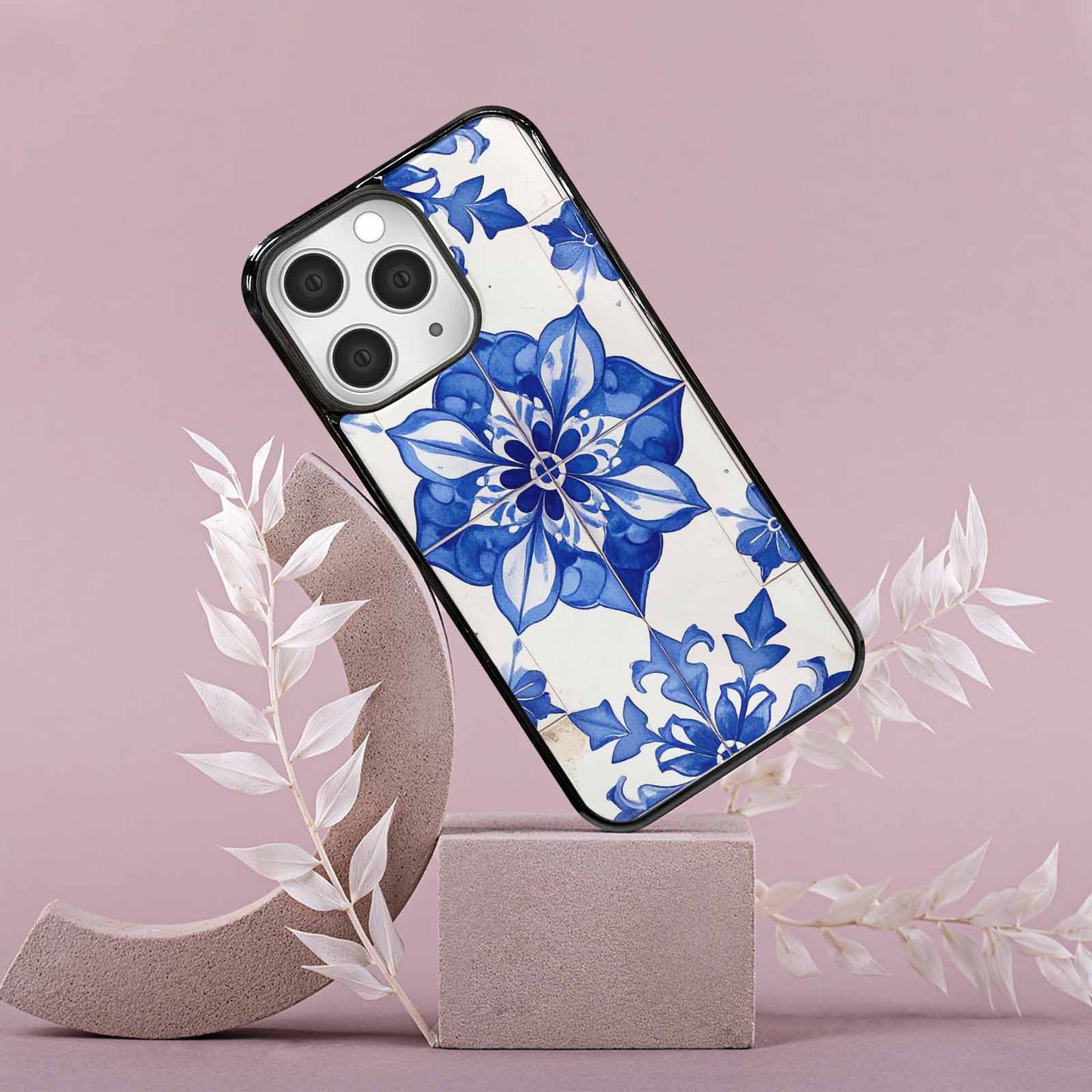 iPhone 15 Pro Max Case — Mexican Talavera Tile Pattern Floral Geometric, Unique Phone Case Design