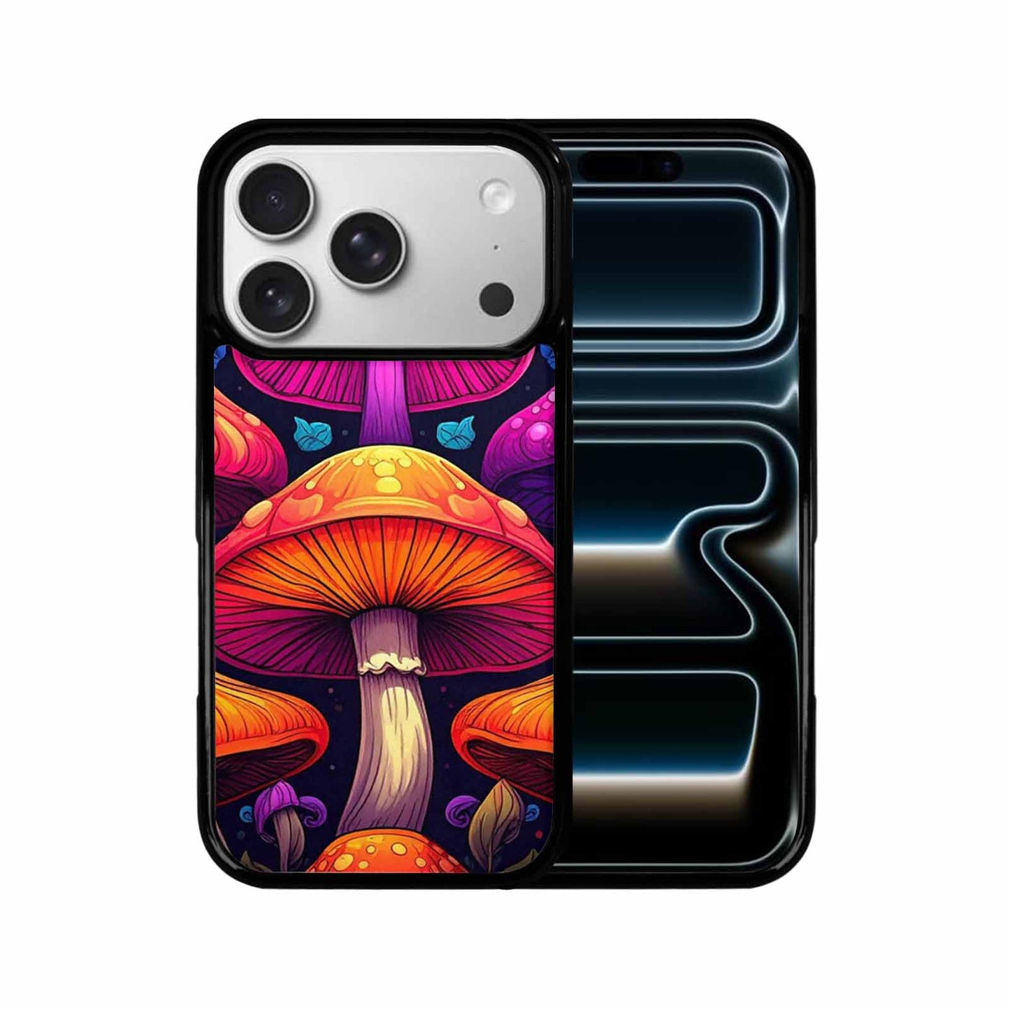 iPhone 17 Pro Case — Psychedelic Mushroom Cartoon Pattern Cartoon Cute, Original Design Phone Case