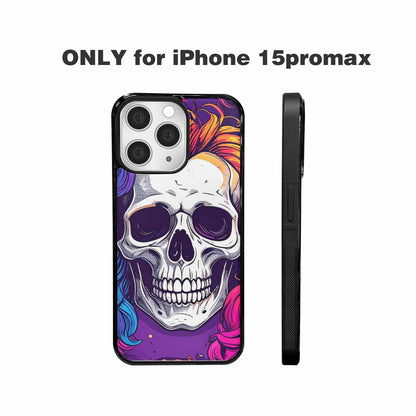 iPhone 15 Pro Max Case — Pride Flag Skulls Seamless Pattern Vibrant, Custom Phone Case
