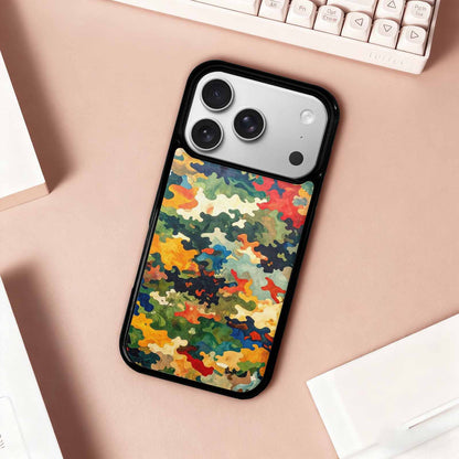 iPhone 17 Pro Case — Camo Patches Full Color Vibrant Camo, Unique Phone Case Design