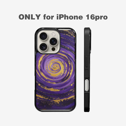iPhone 16 Pro Case — Swirling Brushstroke Starry Night Texture Blended, Custom Print Case Cover