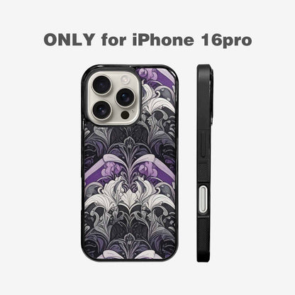 iPhone 16 Pro Case — Asexual Flag Color Theme Small Rainbow, Unique Phone Case Design