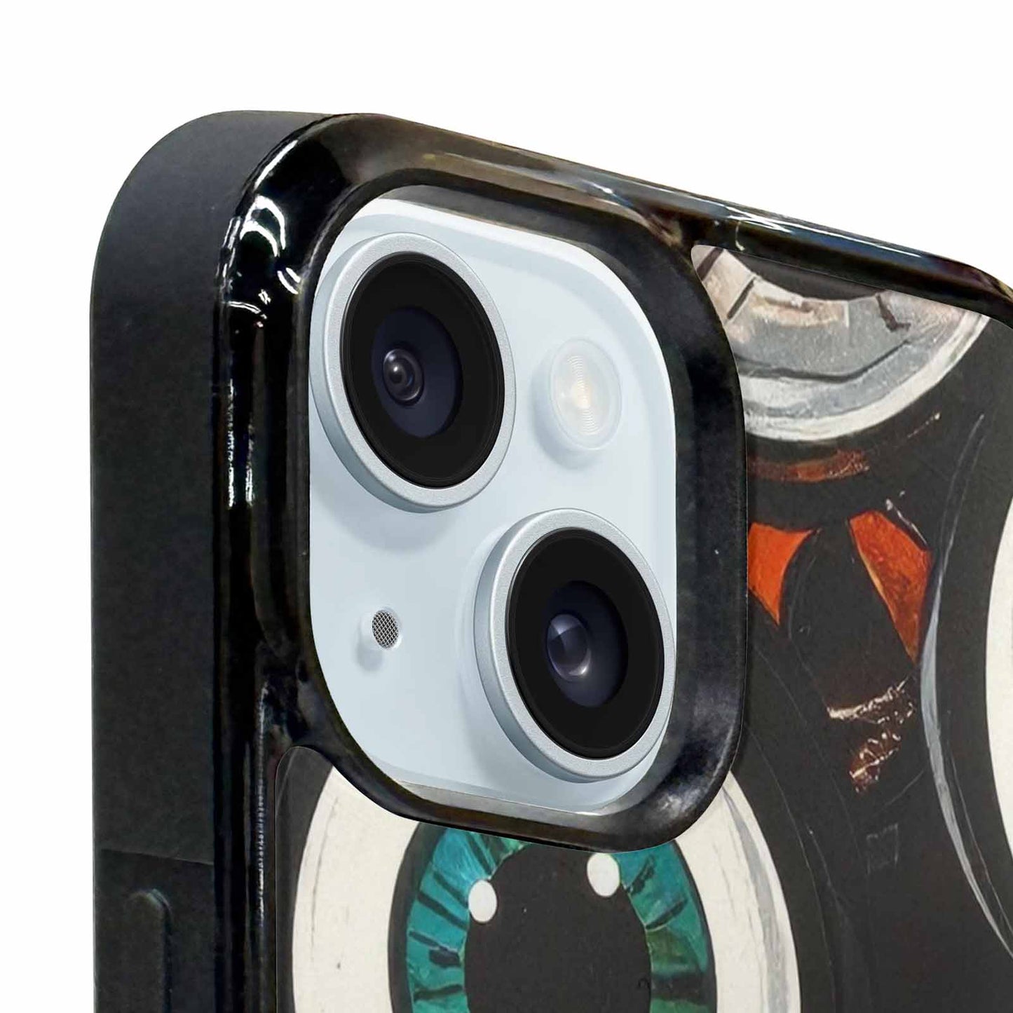 iPhone 15 Plus Case — Googly Cartoon Eyeballs, Custom Printed Phone Case