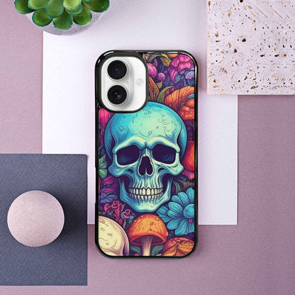 iPhone 16 Case — Mushroom Skull Custom, Custom Print Case Cover
