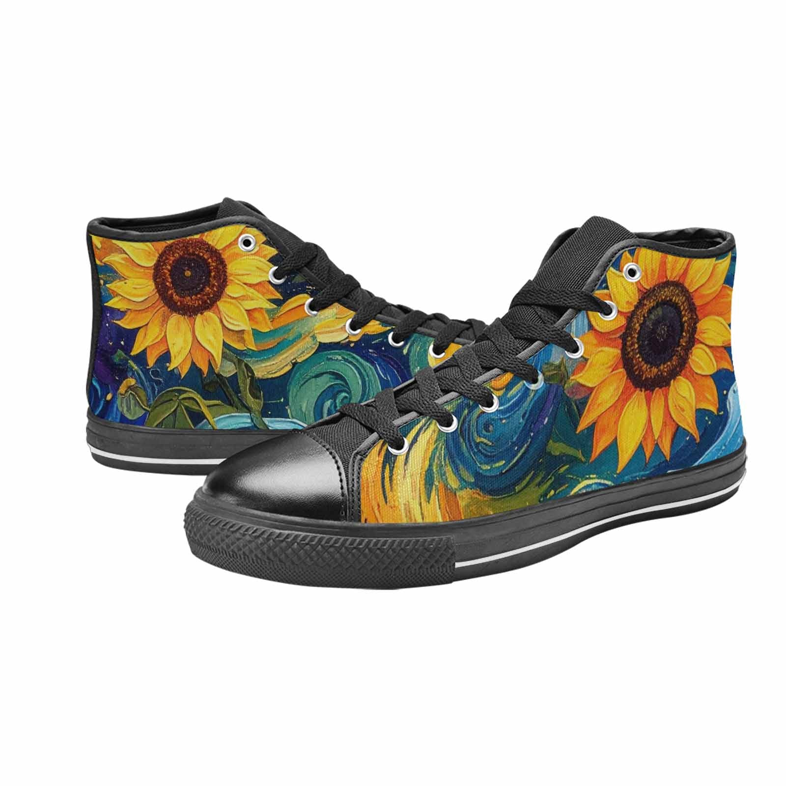 MEN'S Blend All Versions High Top Canvas Wallpaper Art Custom Sneakers