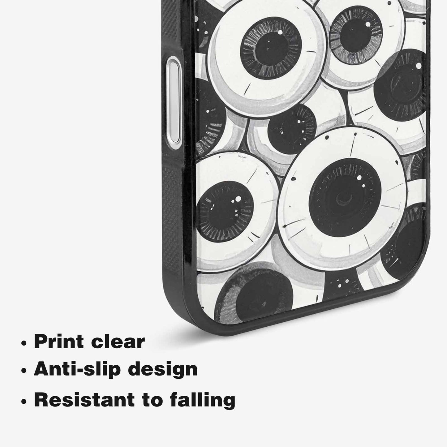 iPhone 16 Case — Googly Cartoon Eyeballs Custom, Unique Phone Case Design
