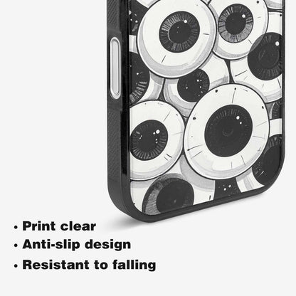 iPhone 16 Case — Googly Cartoon Eyeballs Custom, Unique Phone Case Design