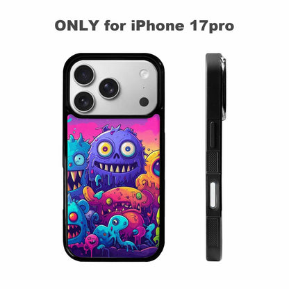 iPhone 17 Pro Case — Overlapping Endlessly No Empty Space Galaxy, Custom Printed Phone Case