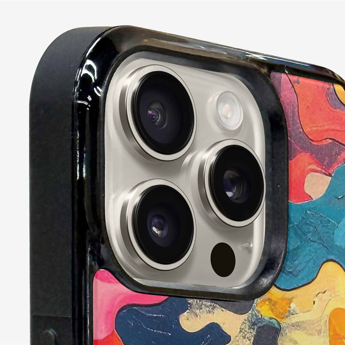 iPhone 16 Pro Case — Camo Patches Full Color Vibrant Camo, Custom Art Phone Cover