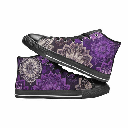 WOMEN'S Mandala High Top Canvas Dark Academia Sneakers