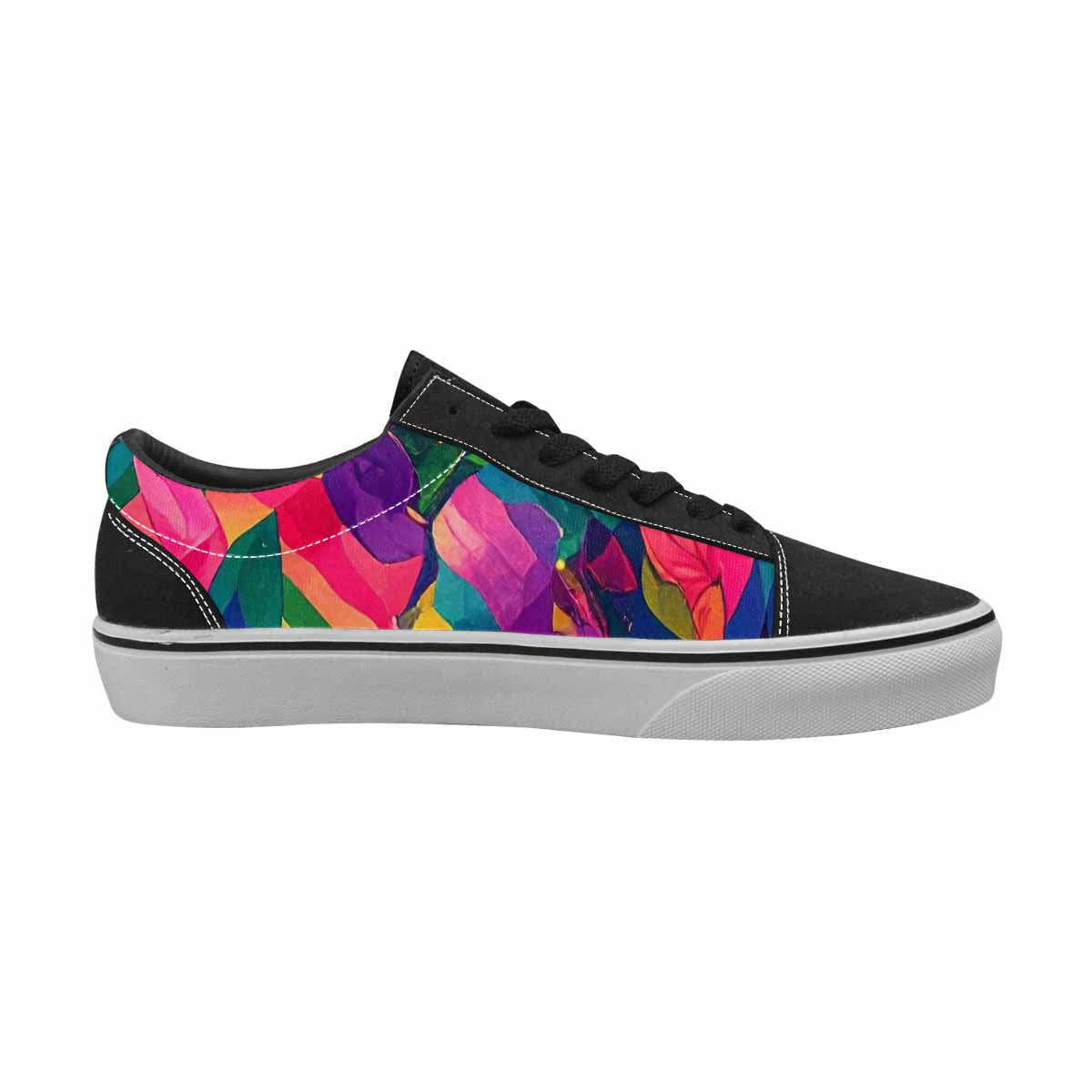 MEN'S Polysexual Flag Color Canvas Lace-Up Aesthetic Custom Sneakers