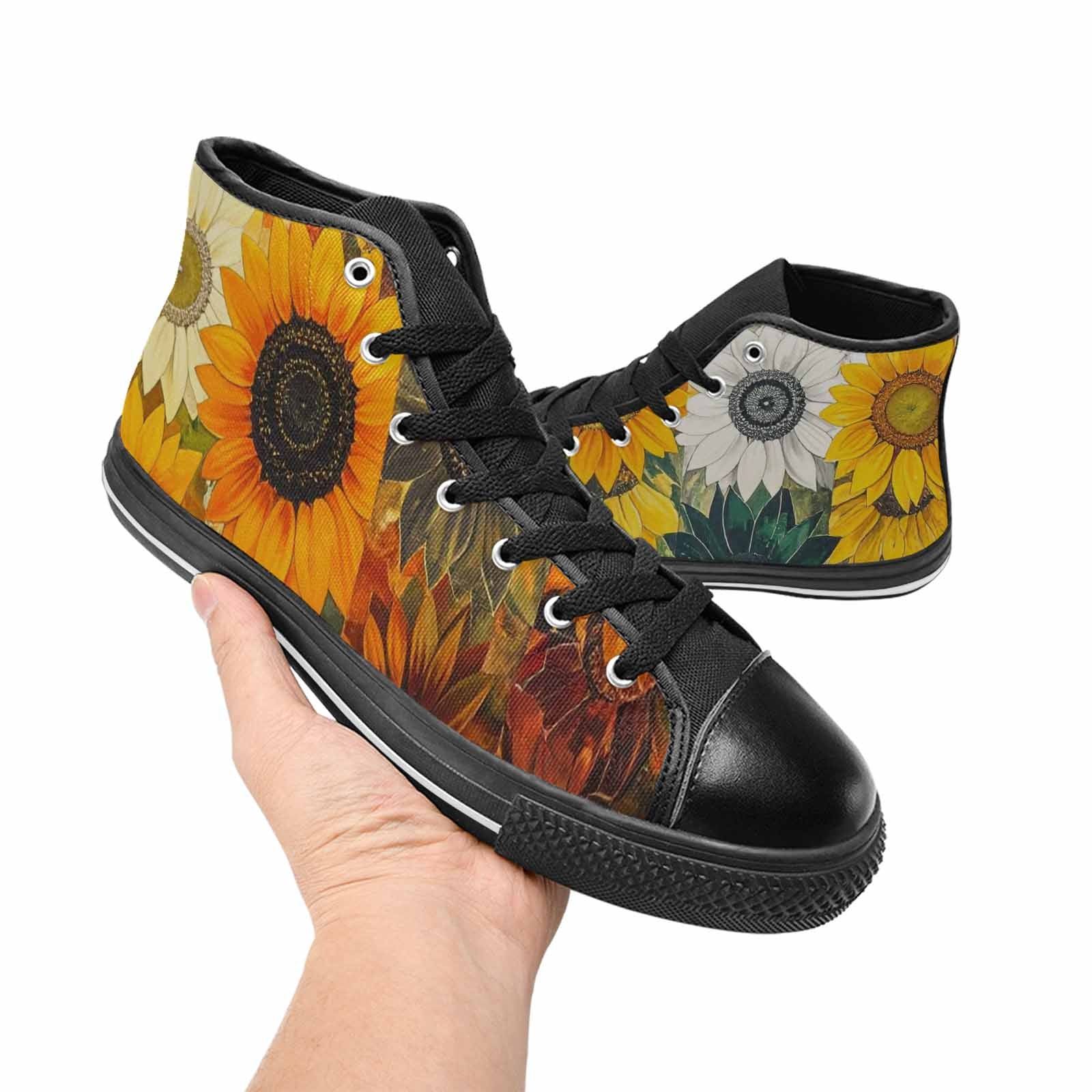 WOMEN'S Blend Melt Them High Top Canvas Dark Academia Custom Shoes
