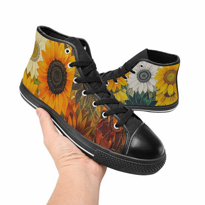 WOMEN'S Blend Melt Them High Top Canvas Dark Academia Custom Shoes