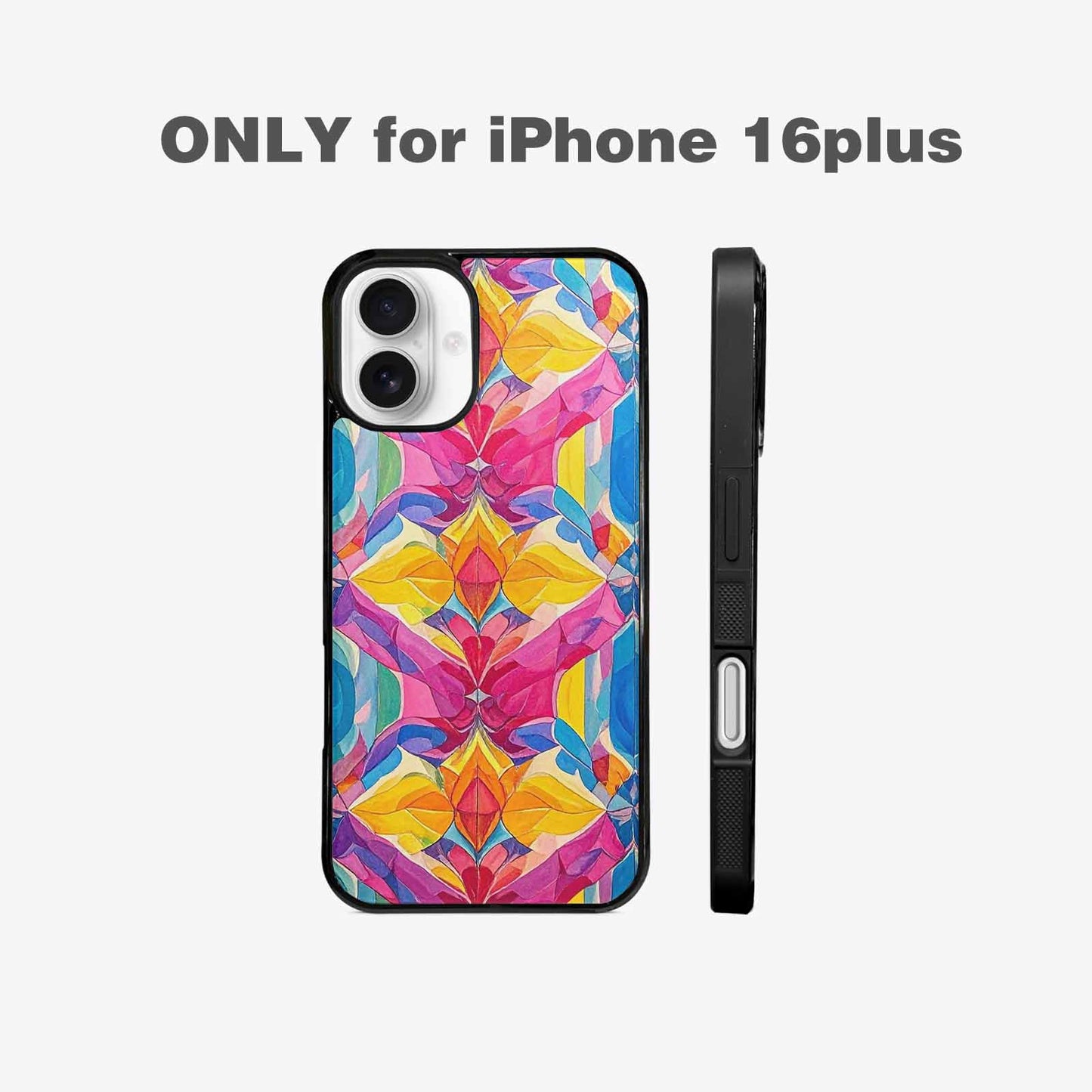 iPhone 16 Plus Case — Pansexual Flag Color Theme Small Rainbow, Custom Art Phone Cover