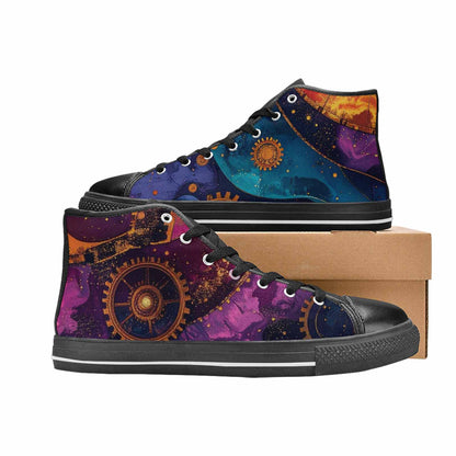 MEN'S Steampunk Galaxy High Top Canvas Grunge Custom Shoes