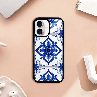 iPhone 17 Case — Talavera Tile Floral, Unique Phone Case Design