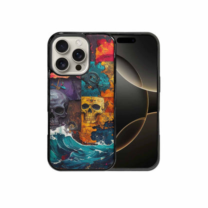 iPhone 16 Pro Case — Pirate Skull Flag Pirate Skull Flag, Custom Printed Phone Case